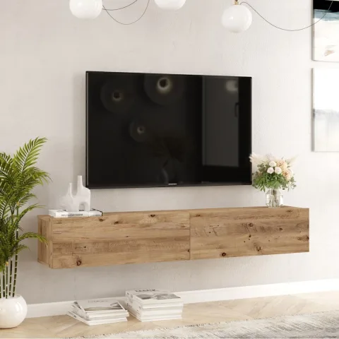 Meuble TV Aven avec portes 180cm Pin AVE8-A