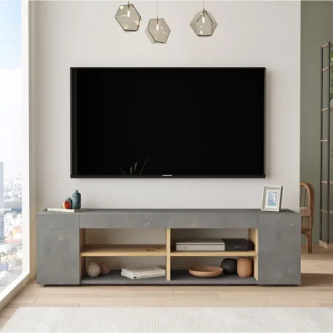 Arya Meuble TV 150cm Feutre-béton ARY13-KR