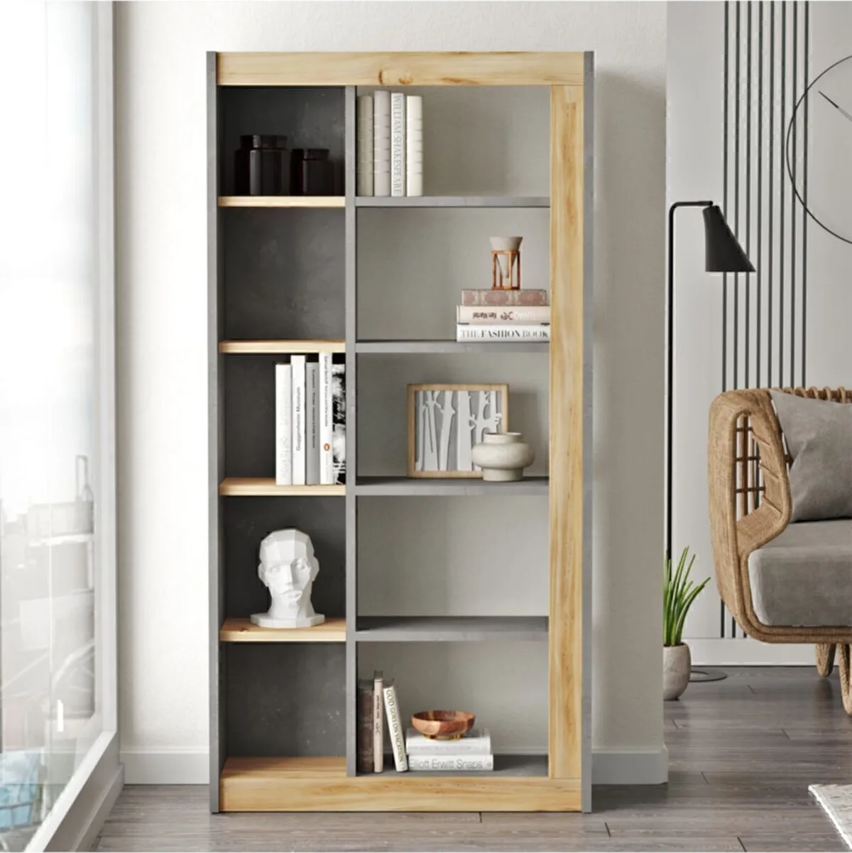 Arya Bibliothèque 149cm Feutre-béton ARY23-KR