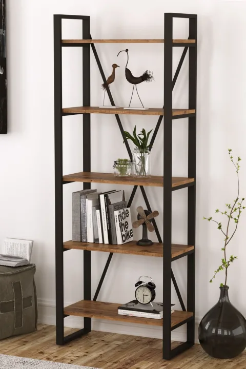 EL1 Elanor Bibliothèque Métal 5 étagères 69cm*34cm*180cm ELA1-A