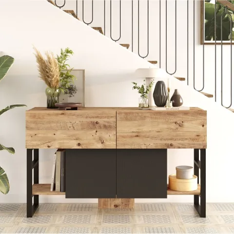 EL25 Elanor Console Métal 139cm 4 portes ELA25-A