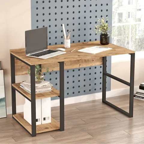 EL8 Elanor Bureau Métal 120cm avec bibliothèque ELA8-A