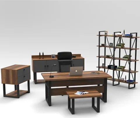 Meva ABCDE Ensemble de bureau Barok-Anthracite MEV10-BA