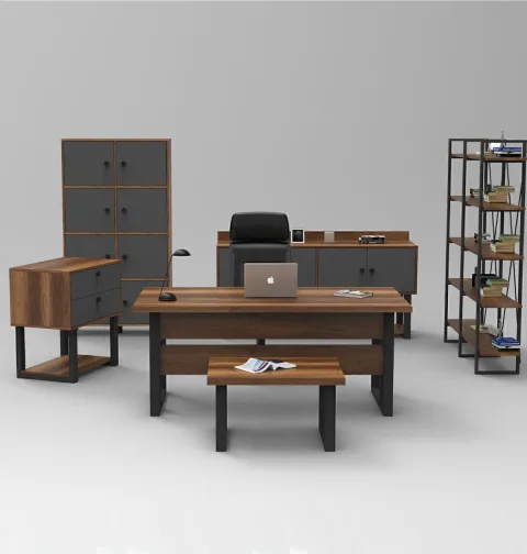 Meva ABCDEF Ensemble de bureau Barok-Anthracite MEV12-BA