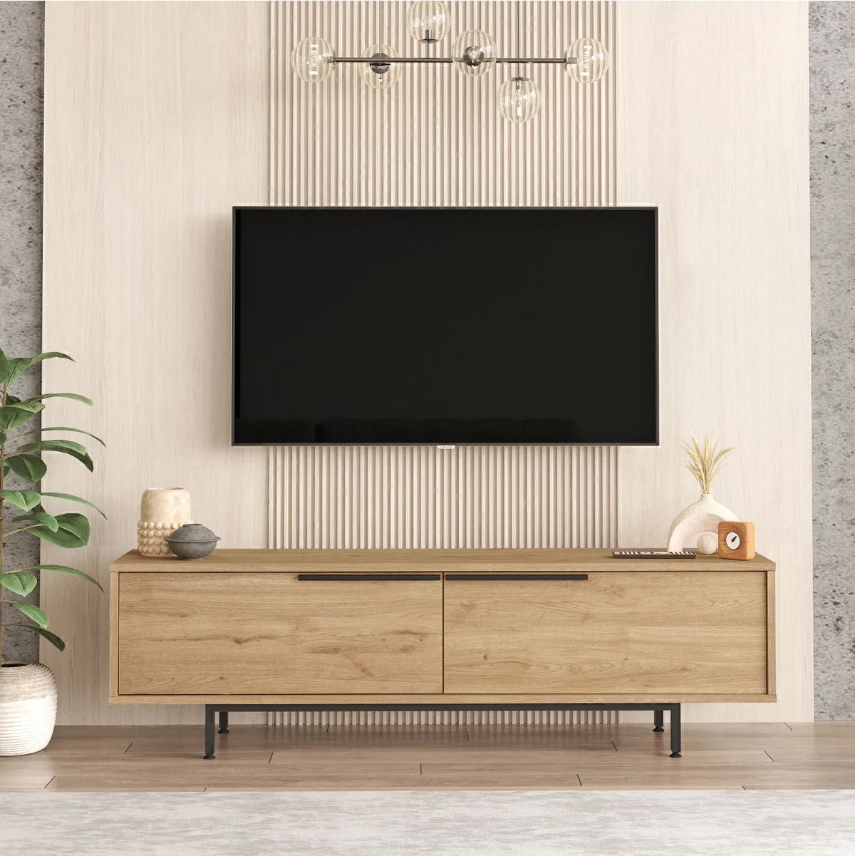Bohem Meuble TV 160cm avec pieds en métal Sepet BOH1-S