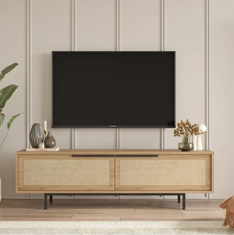 Bohem Meuble TV 160cm avec pieds en métal et impression UV Sepet-jüt BOH1-SU