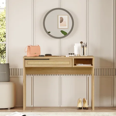 Coiffeuse Bohème 100cm avec miroir, tiroirs et impression UV Sepet-jüt BOH18-SU