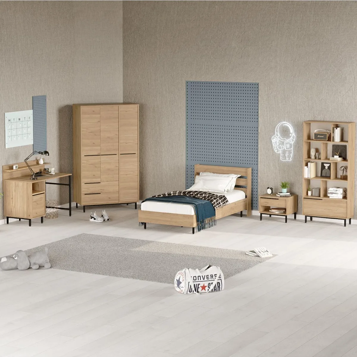 Ensemble 5 pièces Chambre d'adolescent Bohème Sepet BOH25-S
