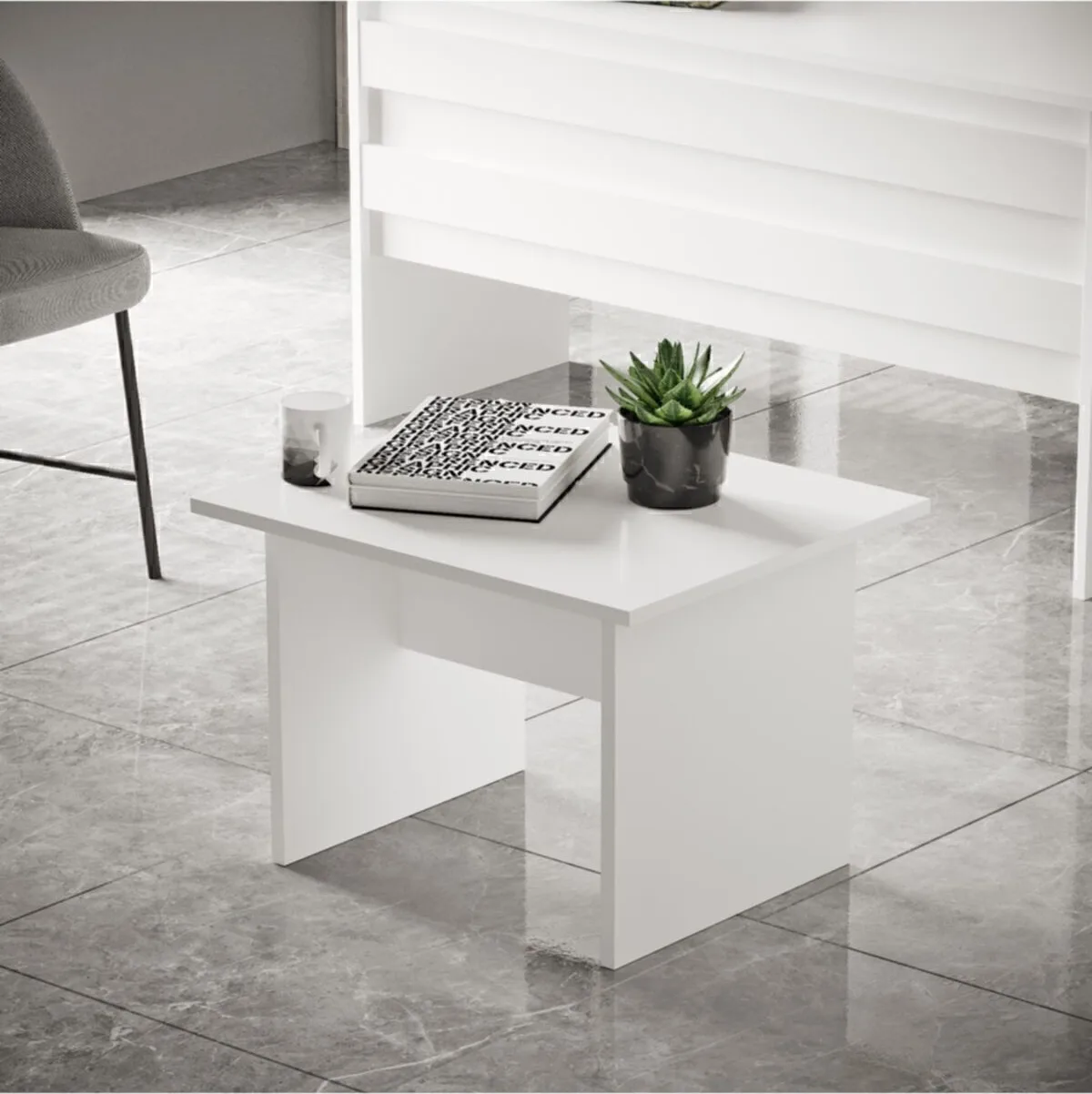 Bega B Table basse de bureau 3 Couleurs Blanc BEG2-W