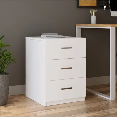 Bega C Caisson de bureau 3 tiroirs 3 Couleurs Blanc BEG3-W