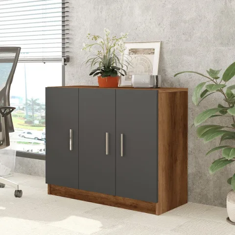 Bega E Armoire de bureau avec portes Baroque-Anthracite BEG5-BA
