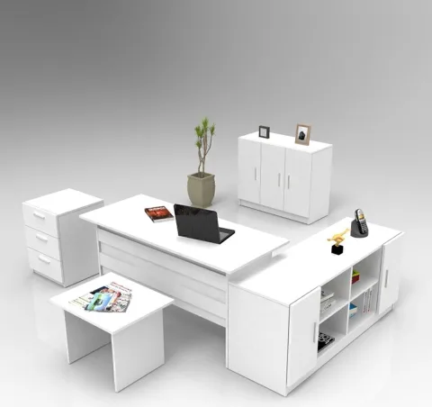 Bega ABCEF Ensemble de bureau 3 couleurs Blanc BEG16-W