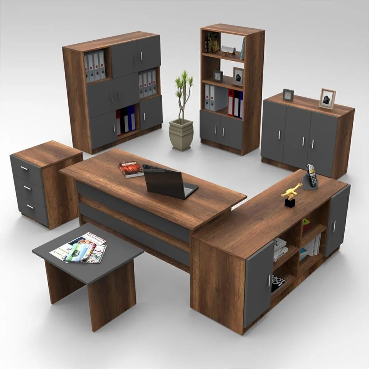 Bega ABCDEFG2 Ensemble de bureau de direction Barok-Anthracite BEG19-BA