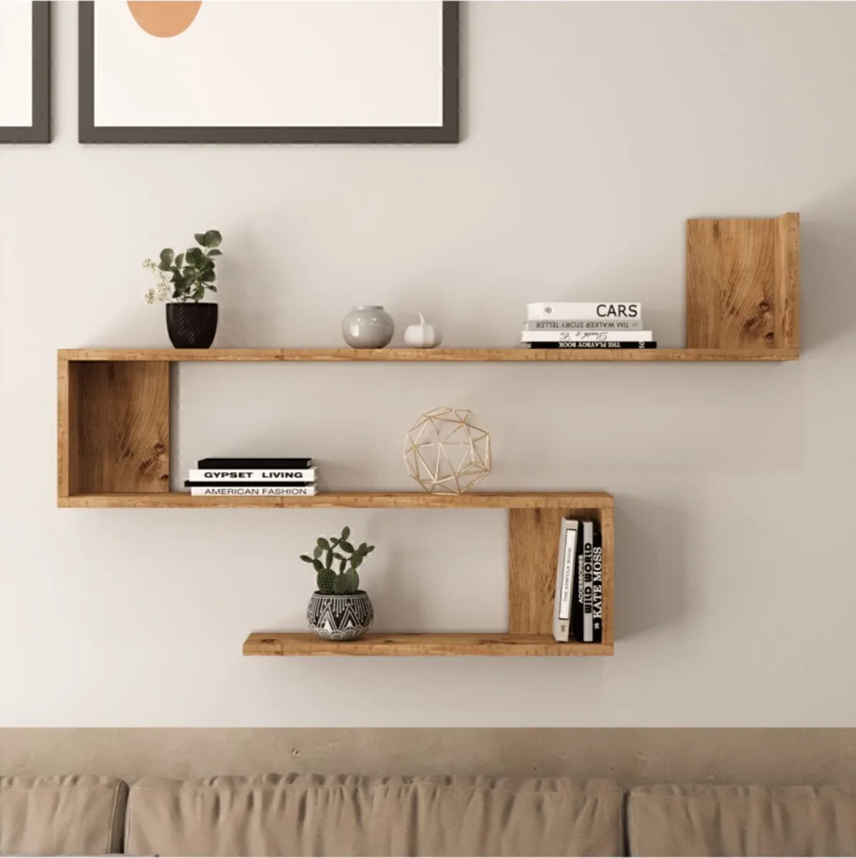 Wall R10 Étagère murale moderne Bibliothèque Atlantique Pin WAL10-A