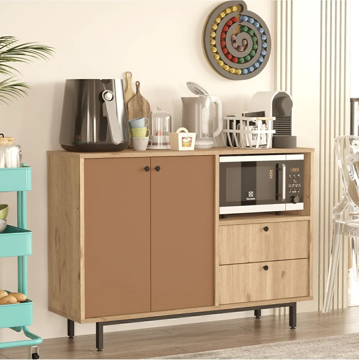 Latte Serisi Coin café Armoire multi-usage Meuble de cuisine Sepet-Tuile LAT2-SK