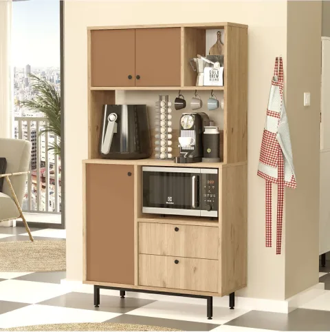 Latte Serisi Coin café Armoire multi-usage Meuble de cuisine Sepet-Tuile LAT3-SK