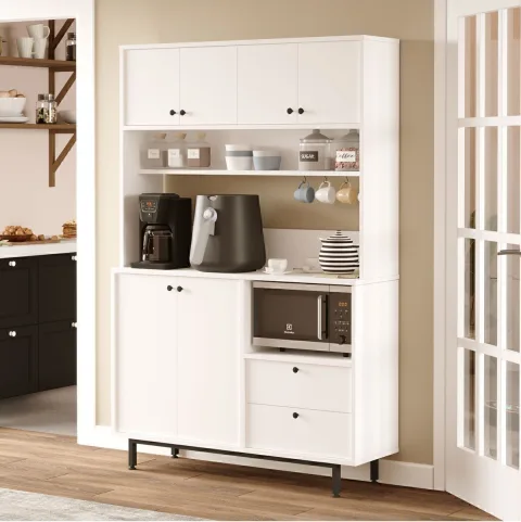 Latte Serisi Coin café Armoire multi-usage Meuble de cuisine Blanc LAT5-W