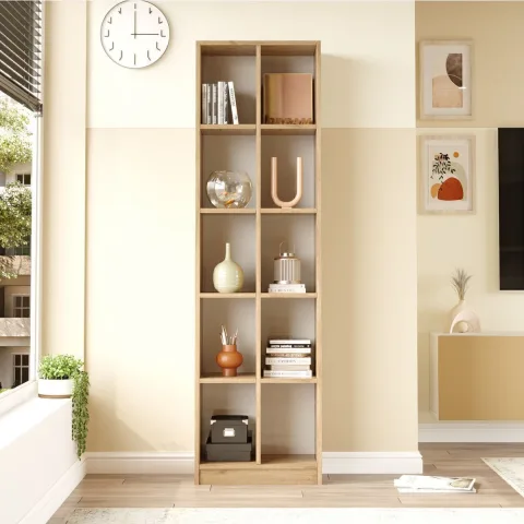 Oscer Grande bibliothèque 10 étagères 180cm Sepet OSC1-S