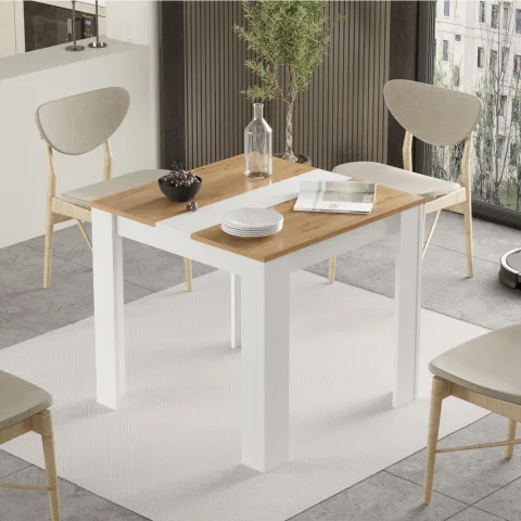 Aven Table de salle à manger 80x80 Sepet-Blanc AVE20-SW