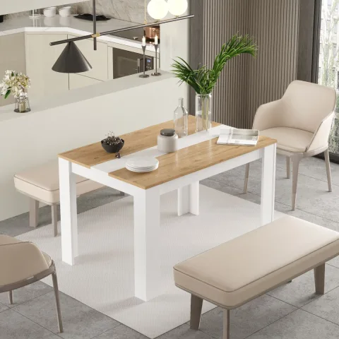 Aven Table de salle à manger 120x80 Sepet-Blanc AVE21-SW