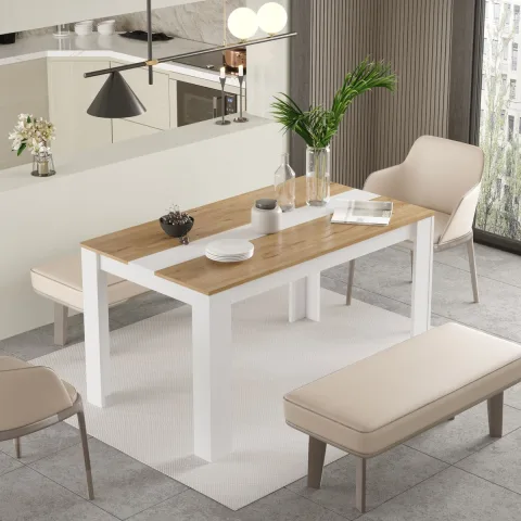 Aven Table de salle à manger 140x80 Sepet-Blanc AVE22-SW