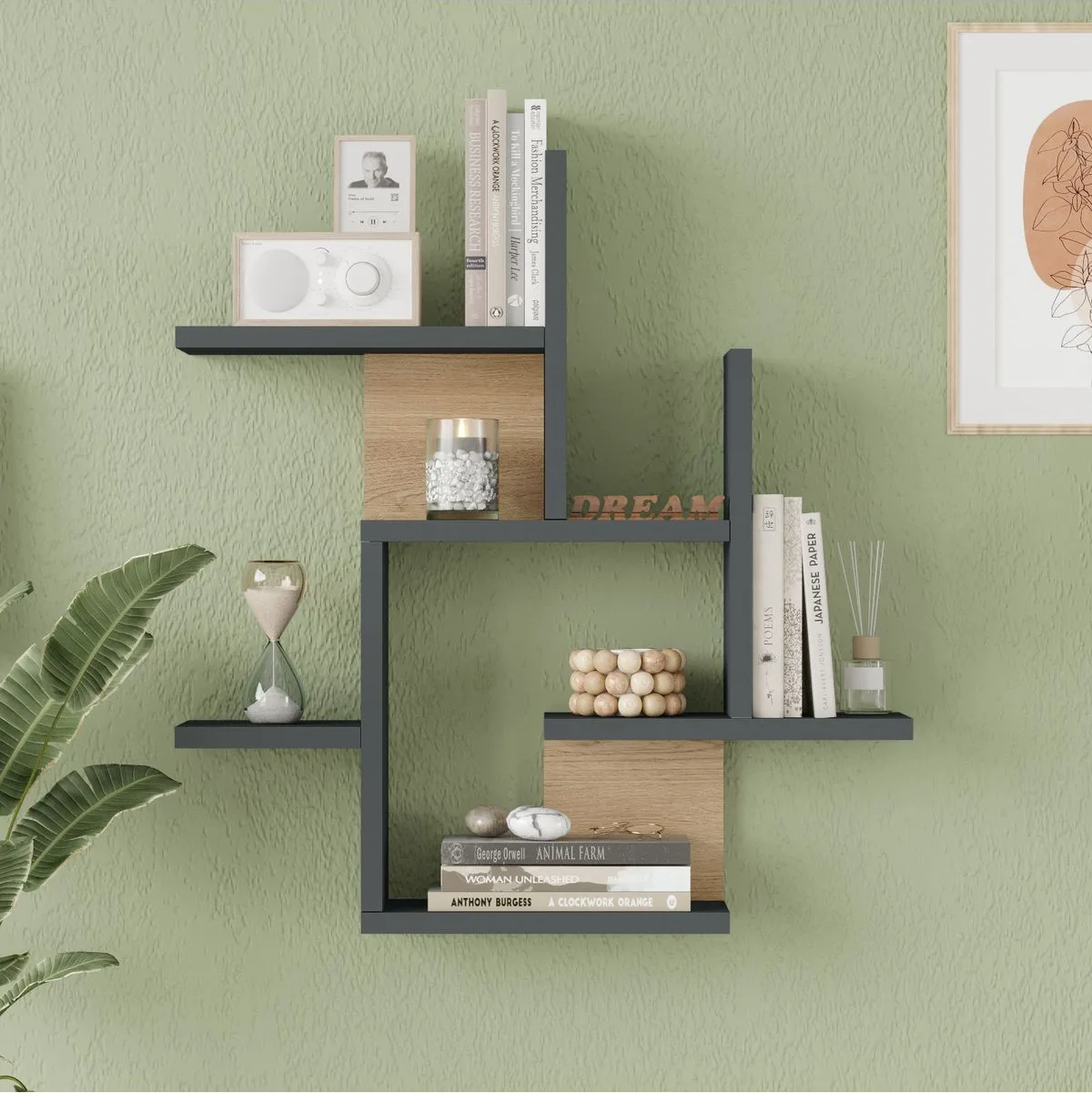 Wall 21 Étagère murale Sepet-Anthracite WAL21-SA