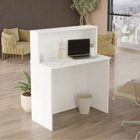 Bega H 90cm Comptoir d'accueil de bureau Blanc BEG20-W