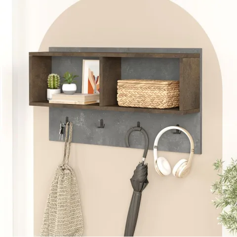 Cherwell Portemanteau avec étagères 92cm Béton-bronze CHE1-GP
