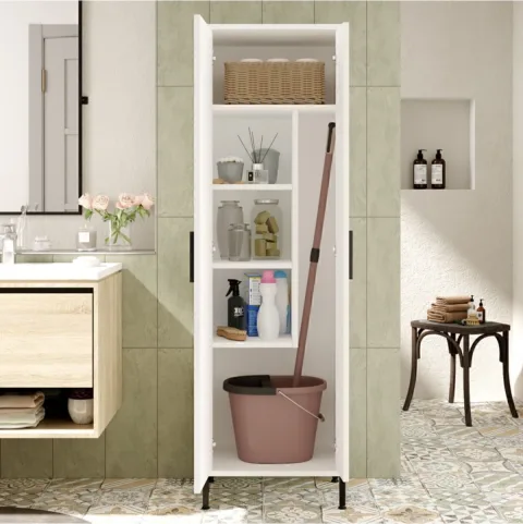 Rundell Armoire multi-usages meuble de salle de bain Blanc RUN1-W