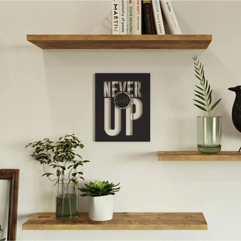 Tilly Tableau mural en métal découpé au laser CNC Never Give Up 20*25 TIL10-b