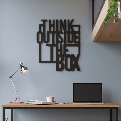 Tilly Tableau mural en métal découpé au laser CNC Think Outside The Box 50*60 TIL12-b