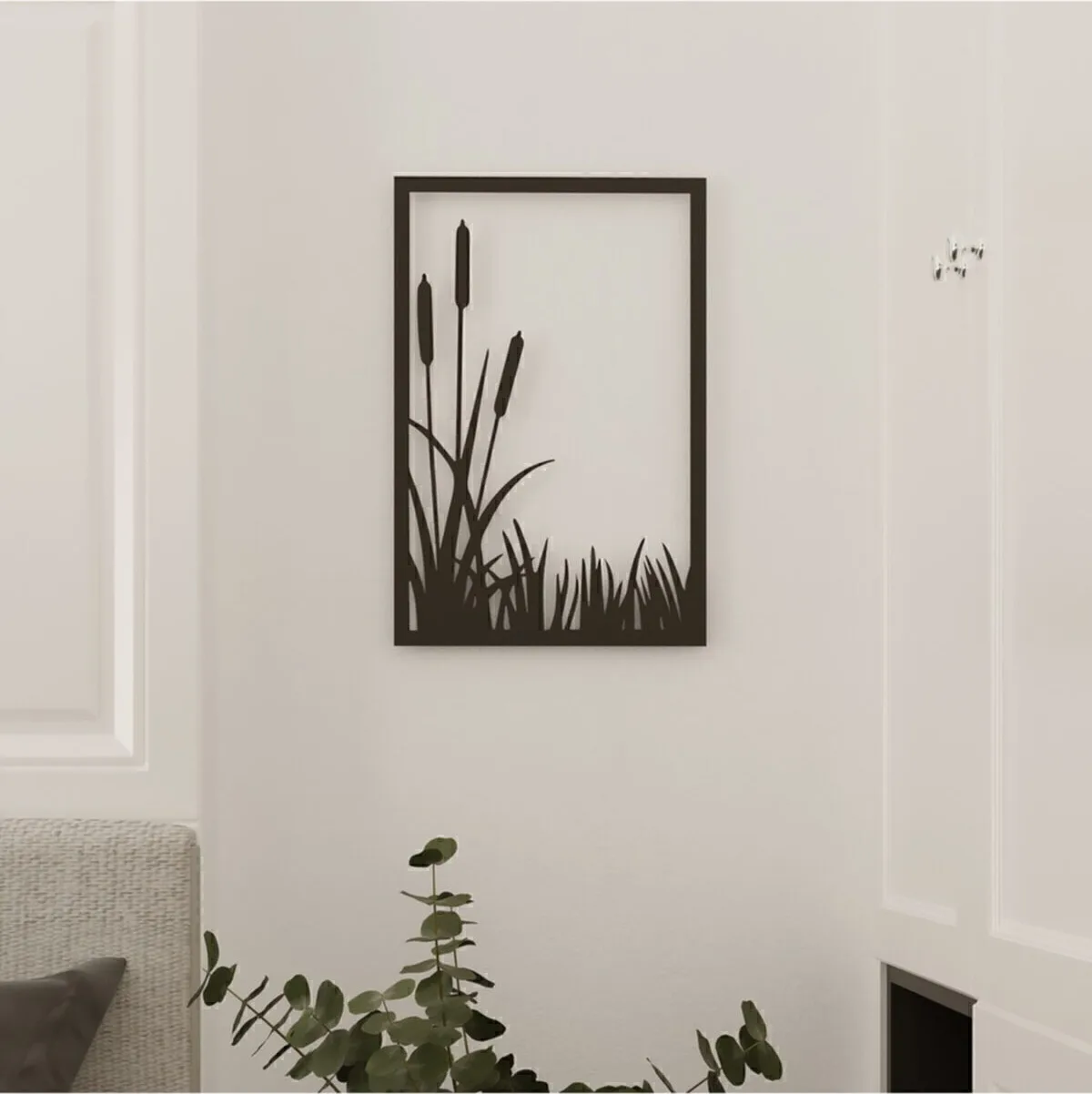 Tilly Tableau mural en métal découpé au laser CNC Roseaux 30*45 TIL8-b