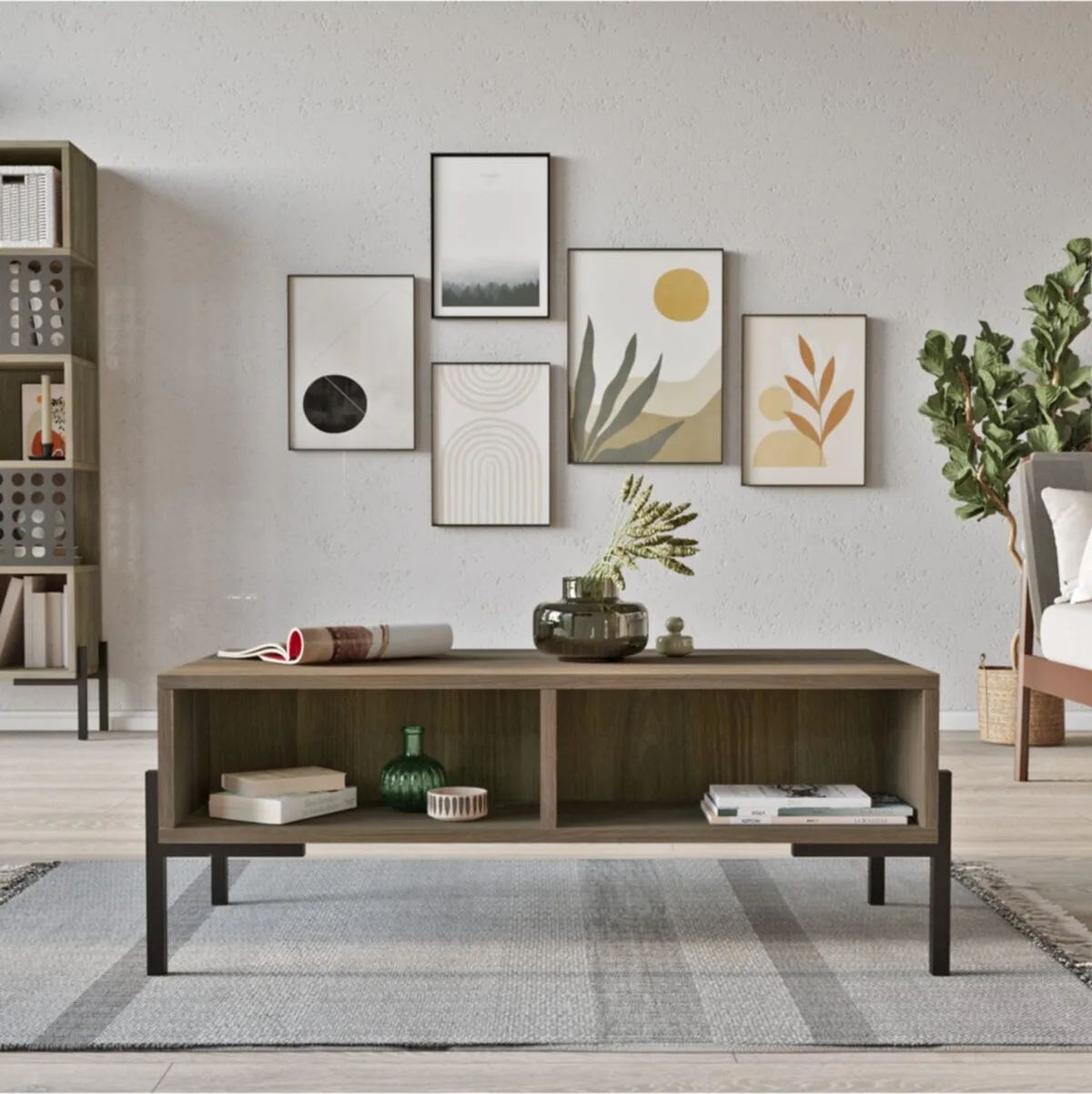 Niort Table basse Pieds métal NIO2-CU