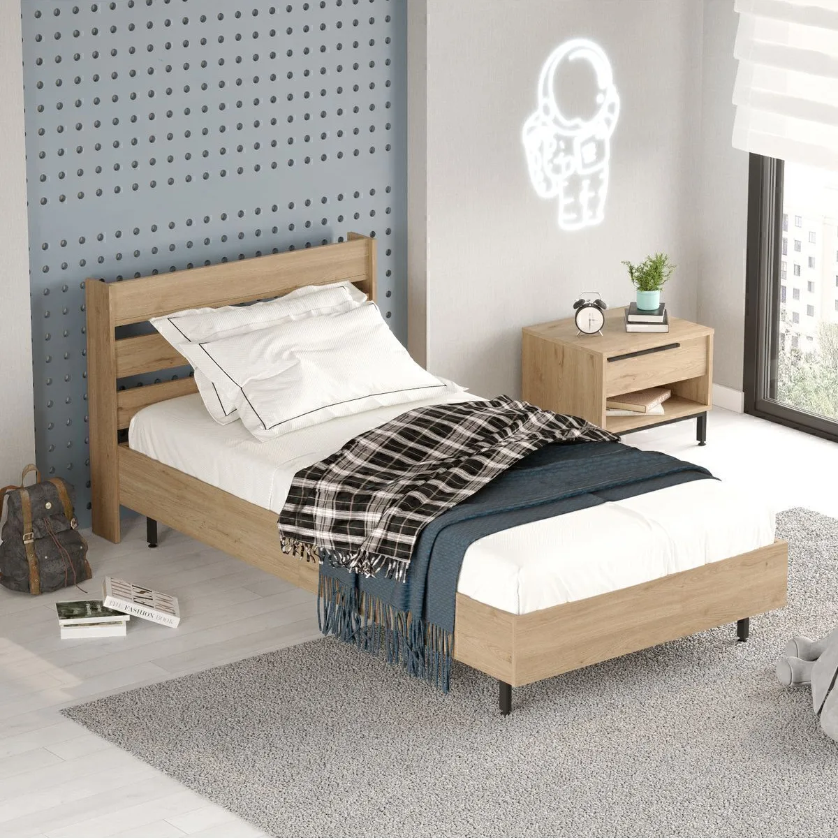 Bohem Lit simple Pieds métal 160*200 cm Sepet BOH13-S