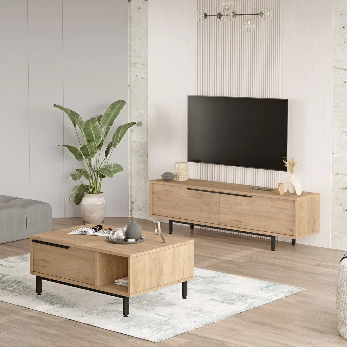 Bohem Meuble TV Table basse Set de 2 Sepet BOH19-S