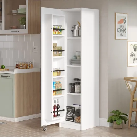 Lyon Armoire polyvalente Cellier Garde-manger Blanc LYO1-W