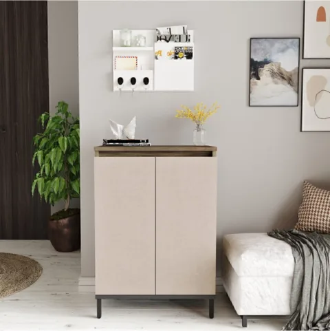 Jada Armoire polyvalente Meuble à chaussures Pieds métal JAD1-CV