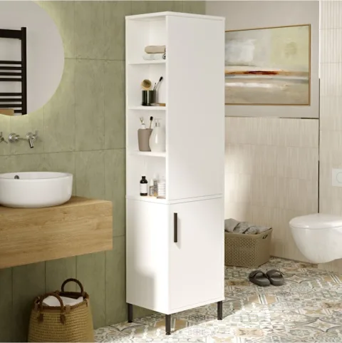 Wilma Armoire polyvalente Meuble de salle de bain Blanc WIL1-W