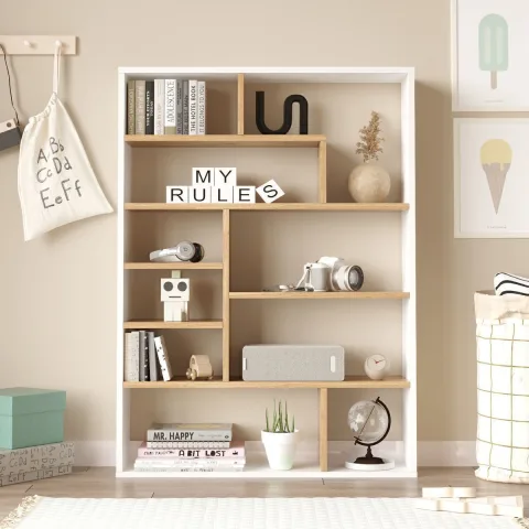 Keemon Bibliothèque 124cm Sepet-Blanc KEE1-SW