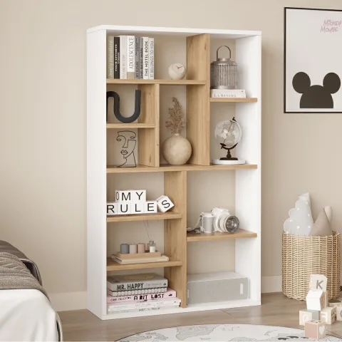 Korrion Bibliothèque 124cm Sepet-Blanc KOR1-SW