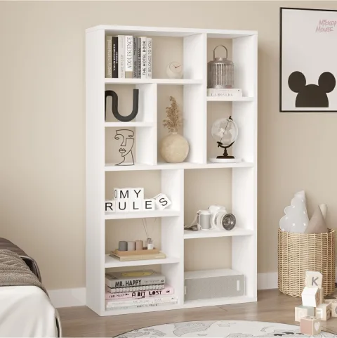 Korrion Bibliothèque 124cm Blanc KOR1-W
