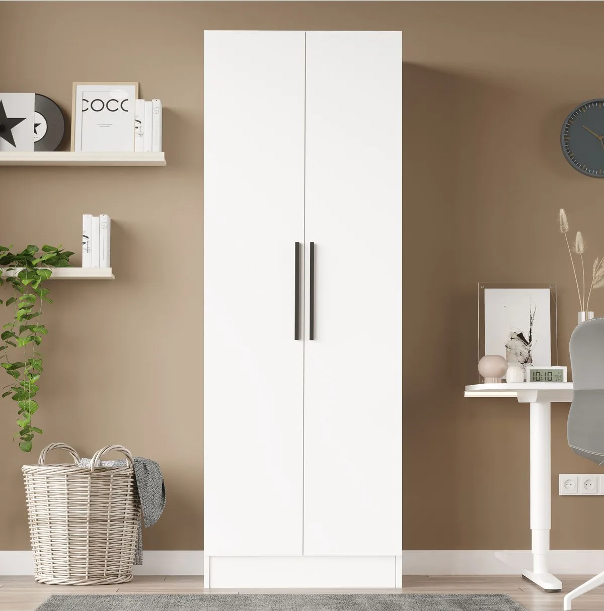 Krish Armoire 2 portes Blanc KRI1-W