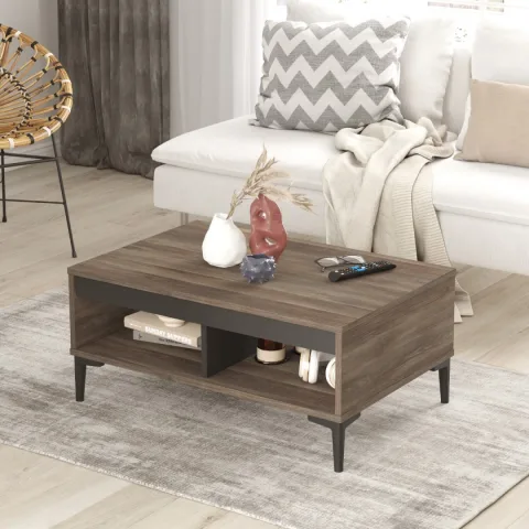 Oliver Table basse Café-Anthracite OLI2-CA