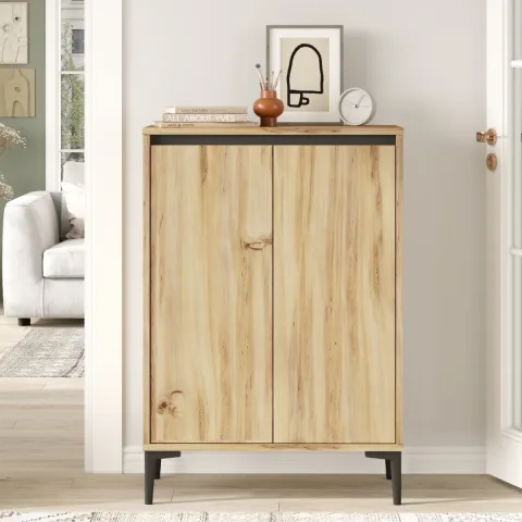 Oliver Meuble à chaussures Armoire polyvalente 90cm Feutre-Anthracite OLI10-KA