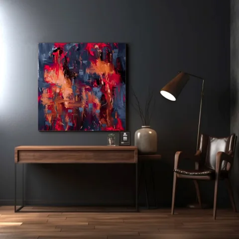 Sandrea Tableau impression UV Flamme 90cm*90cm SAN25-W