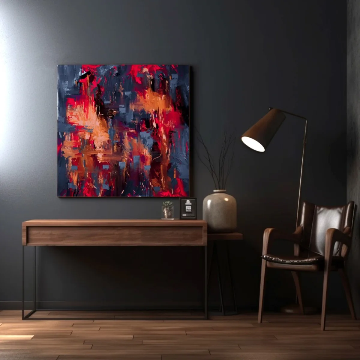 Sandrea Tableau impression UV Flamme 90cm*90cm SAN25-W