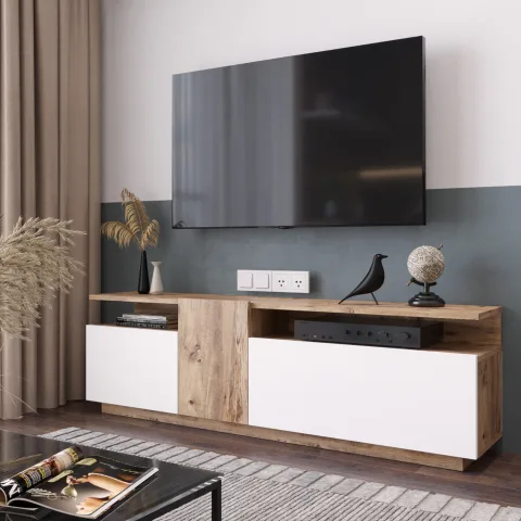 Meuble TV Aven Pin-Blanc AVE6-AW