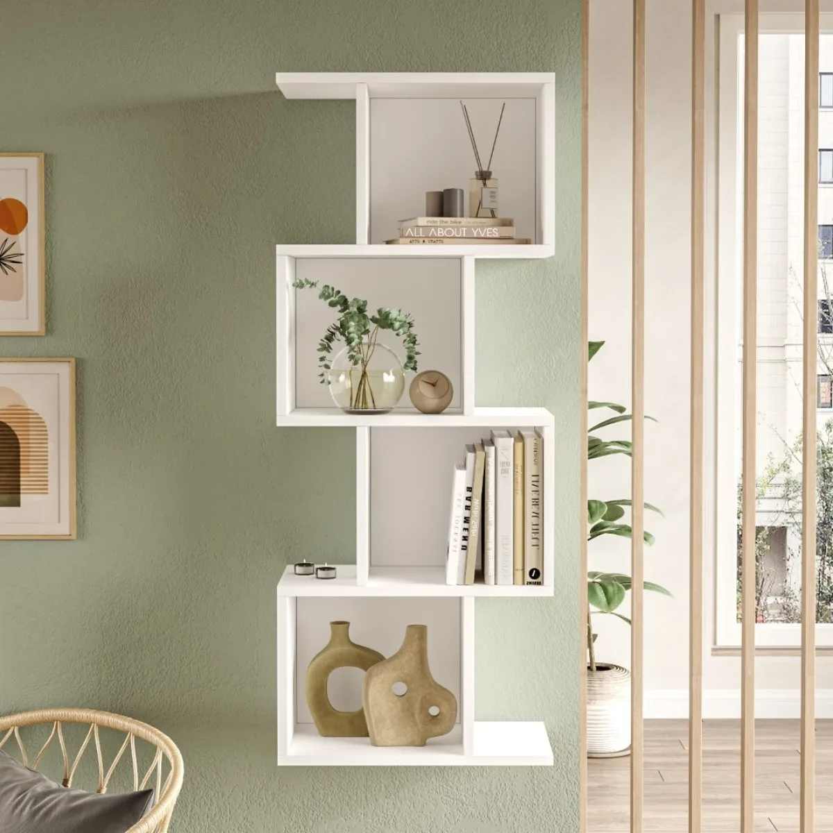 Bibliothèque Hera 125cm Blanc HER1-W