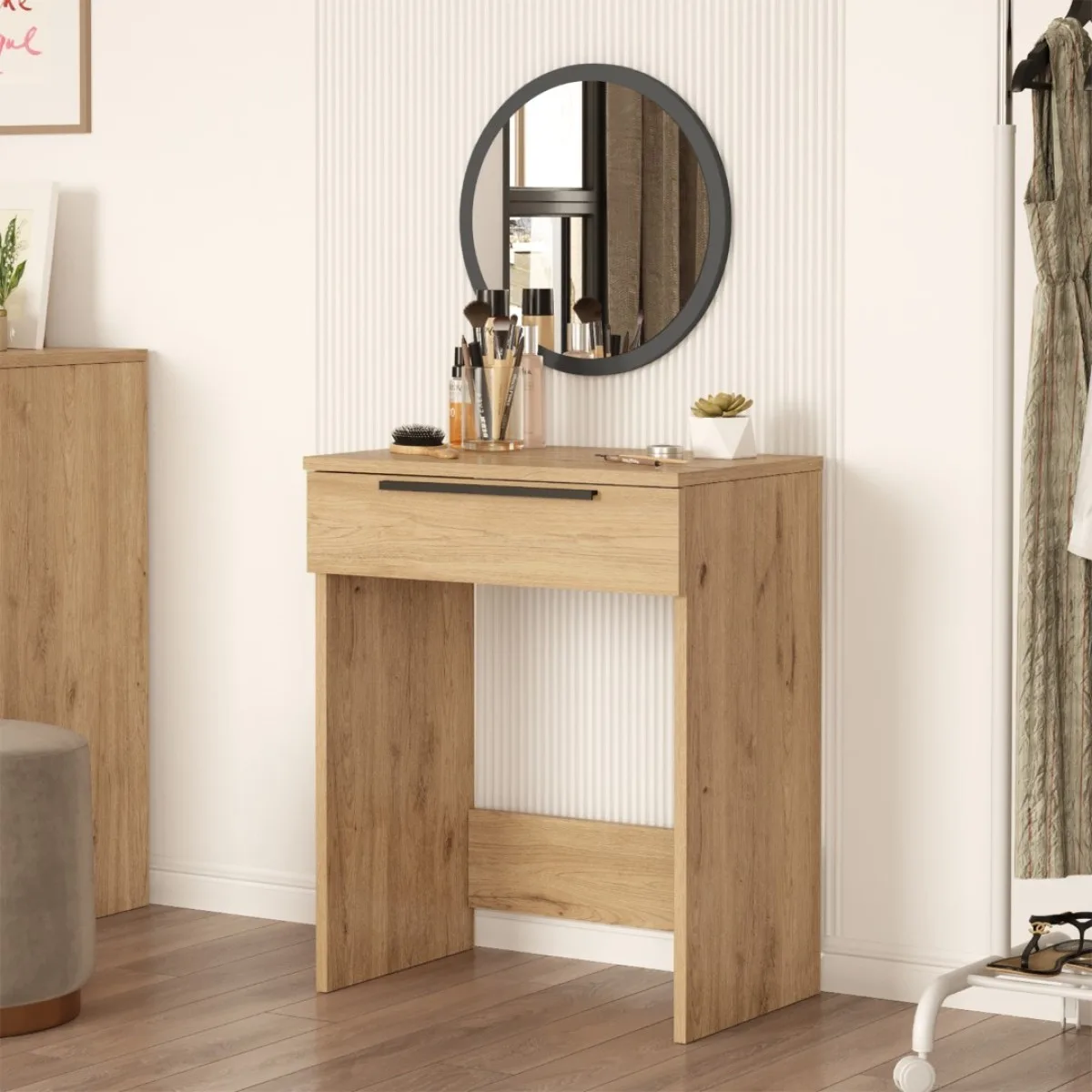 Coiffeuse Nicole avec tiroirs 45cm Miroir Sepet NIC5-S