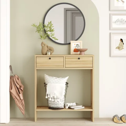 Dressoir Mia avec miroir 2 portes Feutre MIA1-KE